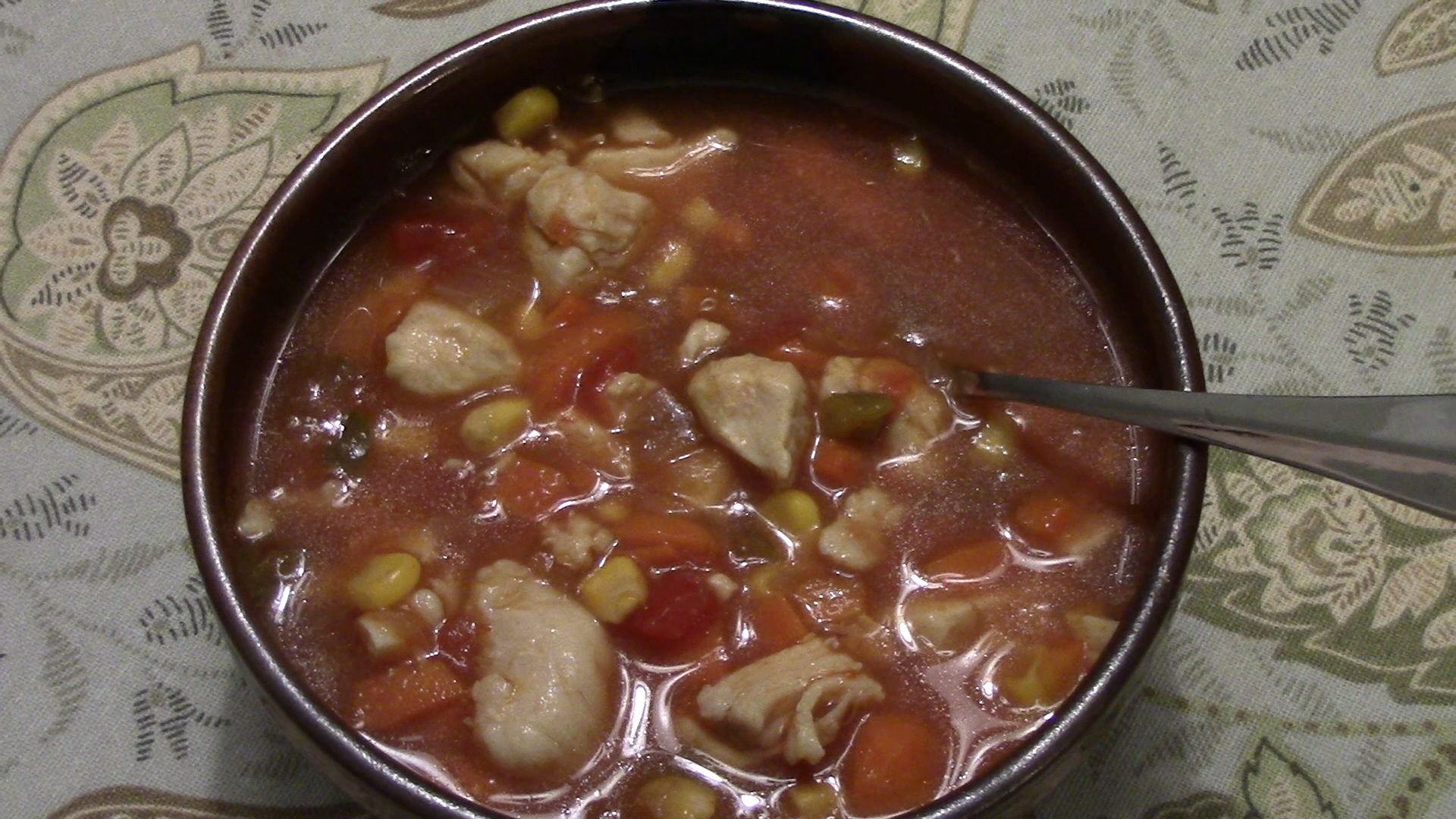 Salsa Corn Soup with Chicken